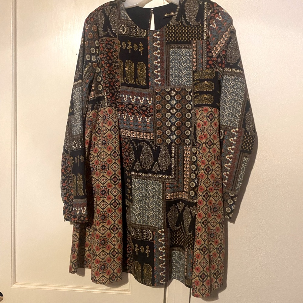 Boho baby doll dress. Short